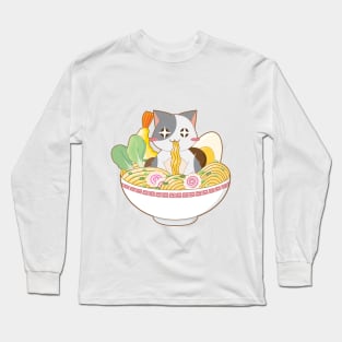 Ramen cat Long Sleeve T-Shirt